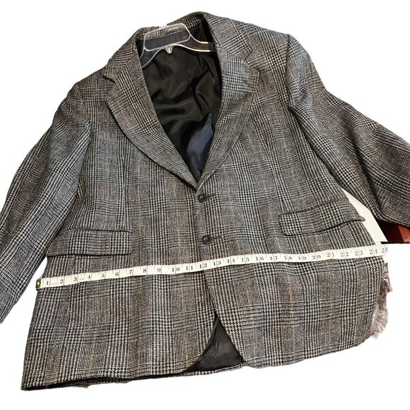Haggar Clothing Co Size 44 Brown Plaid Blazer/Jacket 35e - Picture 11 of 16